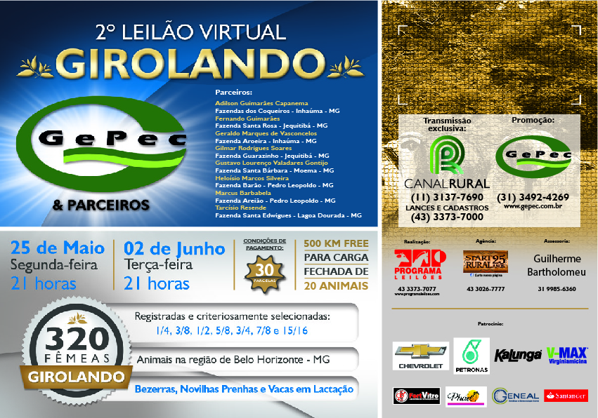 2º Leilão Virtual Girolando Gepec e Parceiros